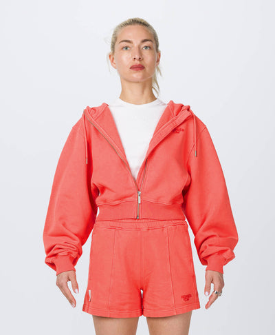 HOMIÉS CLUB WOMAN ZIPPER HOODIE CORAL