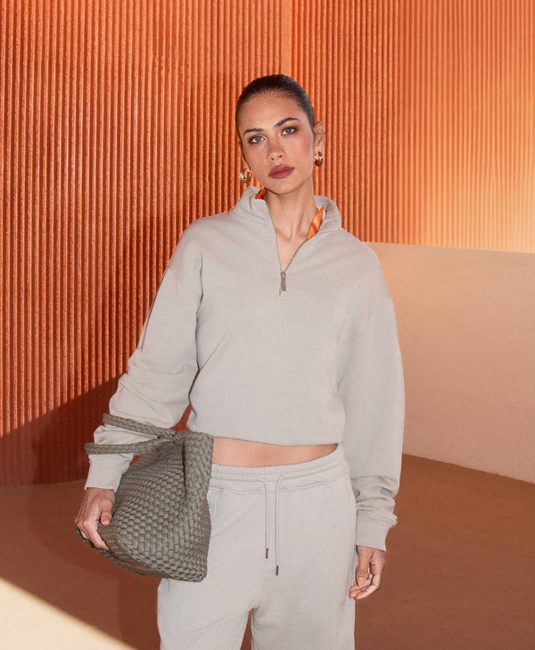 HOMIÉS CLUB HALF ZIPPER VINTAGE SAND