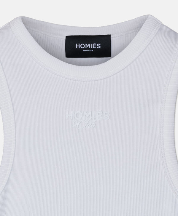 HOMIÉS CLUB WOMAN TANK TOP VINTAGE WHITE