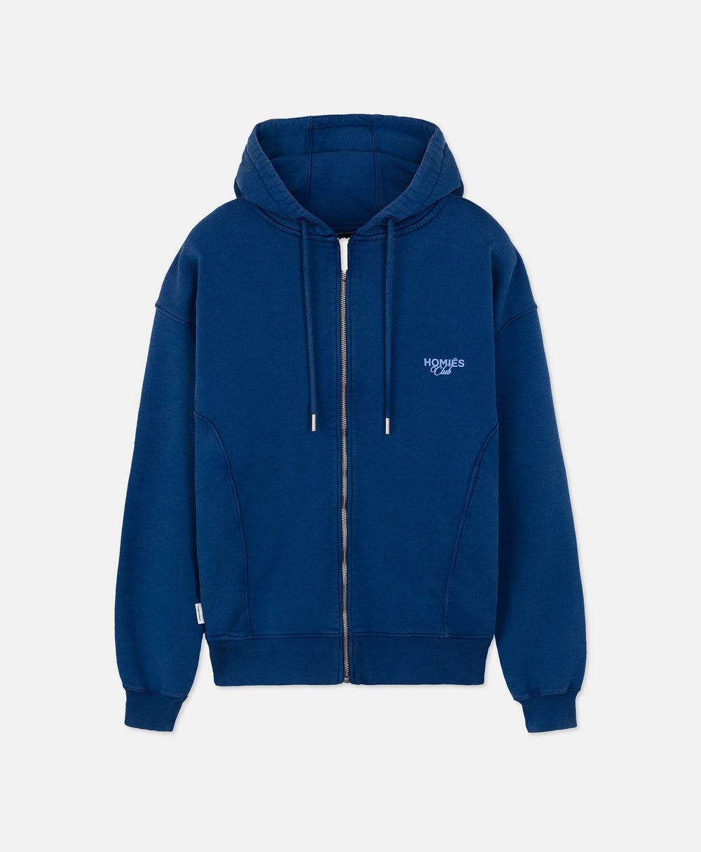 HOMIÉS CLUB ZIPPER HOODIE  NAVY