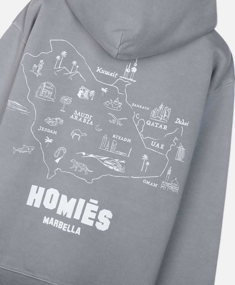 MAPA HOODIE MIDDLE EAST VINTAGE LIGHT GREY