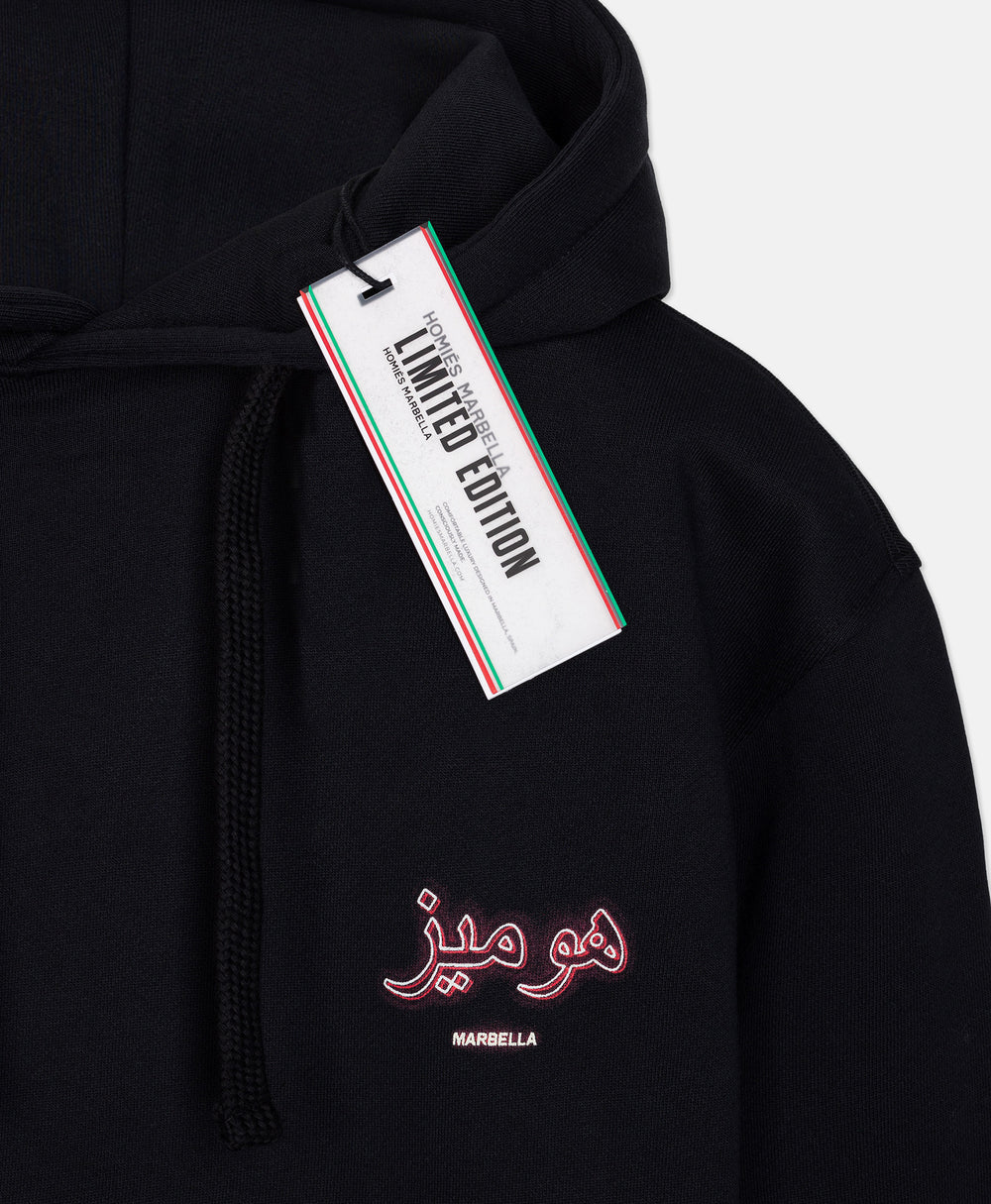 NEON TOWERS HOODIE BLACK
