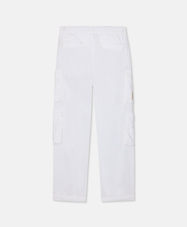 HOMIÉS LINEN CARGO PANTS VINTAGE WHITE