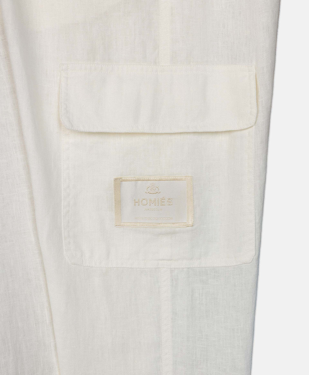 LINEN PANTS VINTAGE WHITE