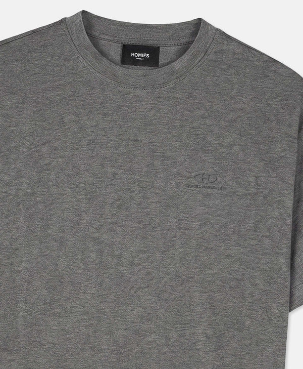 HOMIÉS CLUB MERCERIZED T-SHIRT GREY MELANGE