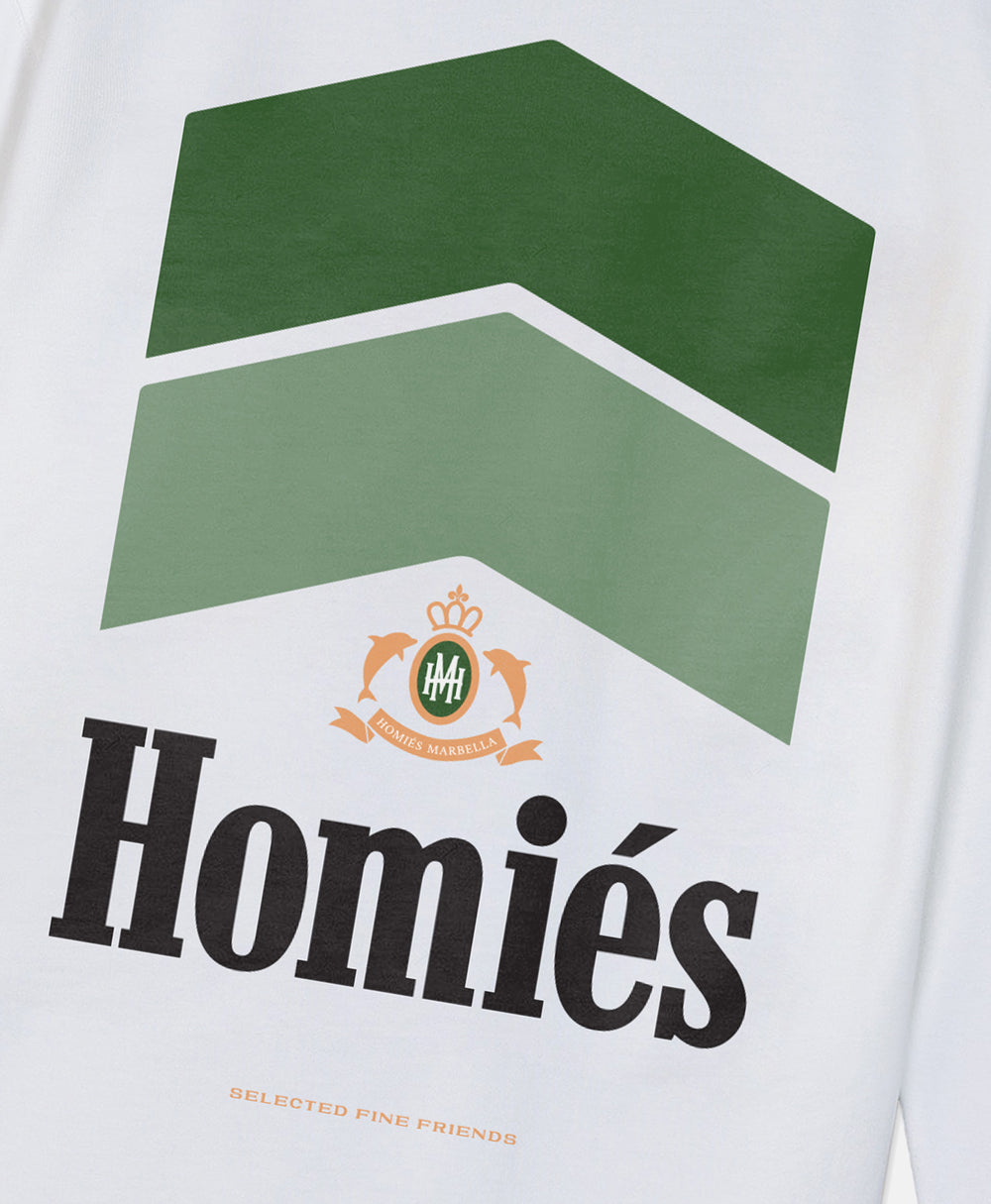 RACING T-SHIRT LONG SLEEVE VINTAGE WHITE KHAKI