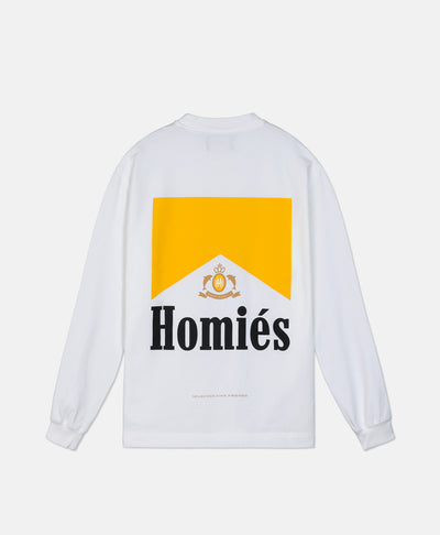 HOMIÉS MARLB T-SHIRT LONG SLEEVE WHITE MOUSTARD