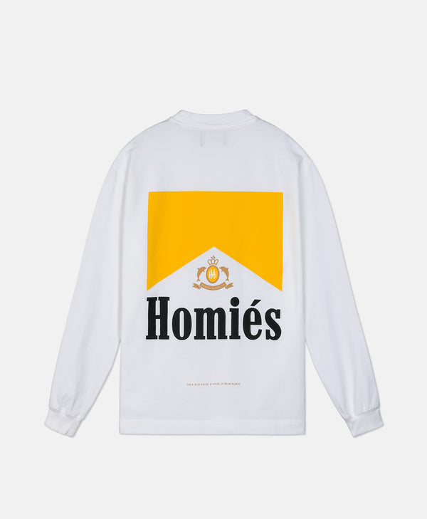 HOMIÉS MARLB T-SHIRT LONG SLEEVE WHITE MOUSTARD
