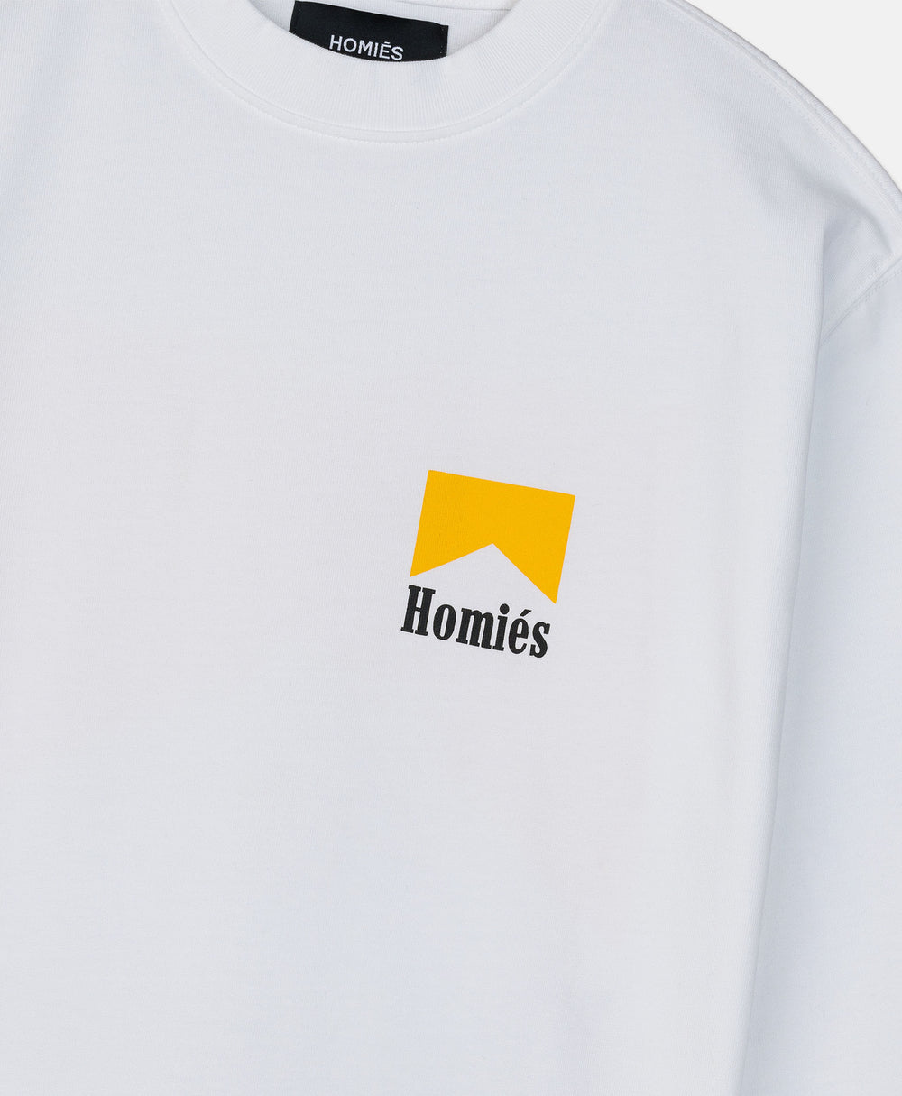 HOMIÉS MARLB T-SHIRT LONG SLEEVE WHITE MOUSTARD