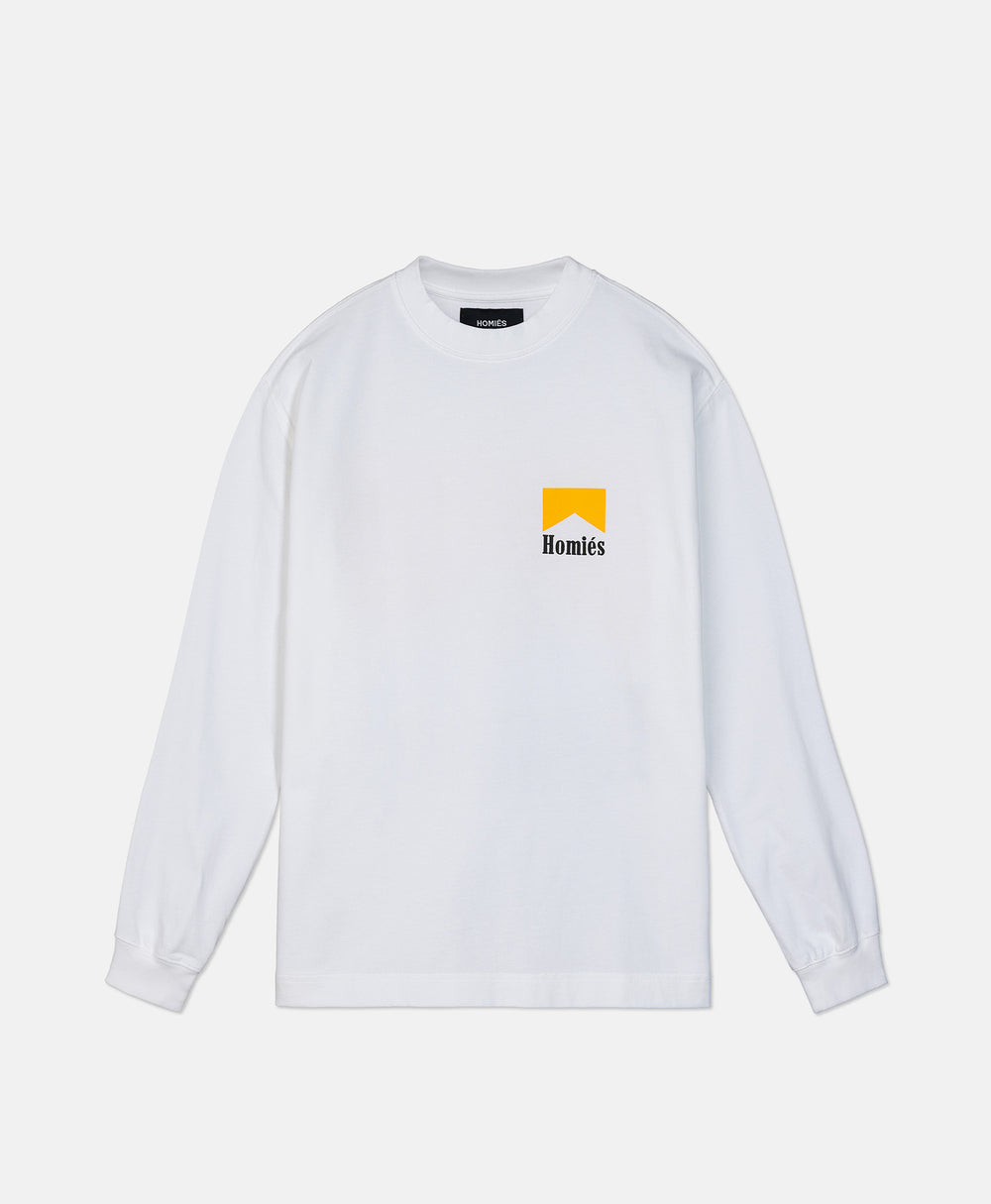 HOMIÉS MARLB T-SHIRT LONG SLEEVE WHITE MOUSTARD
