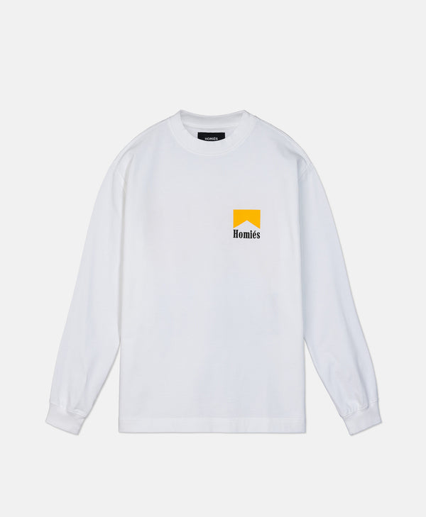 HOMIÉS MARLB T-SHIRT LONG SLEEVE WHITE MOUSTARD