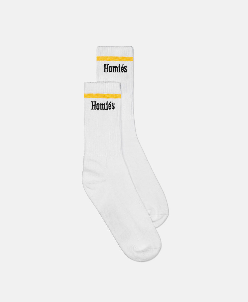 HOMIÉS MARLB SOCKS WHITE MOUSTARD