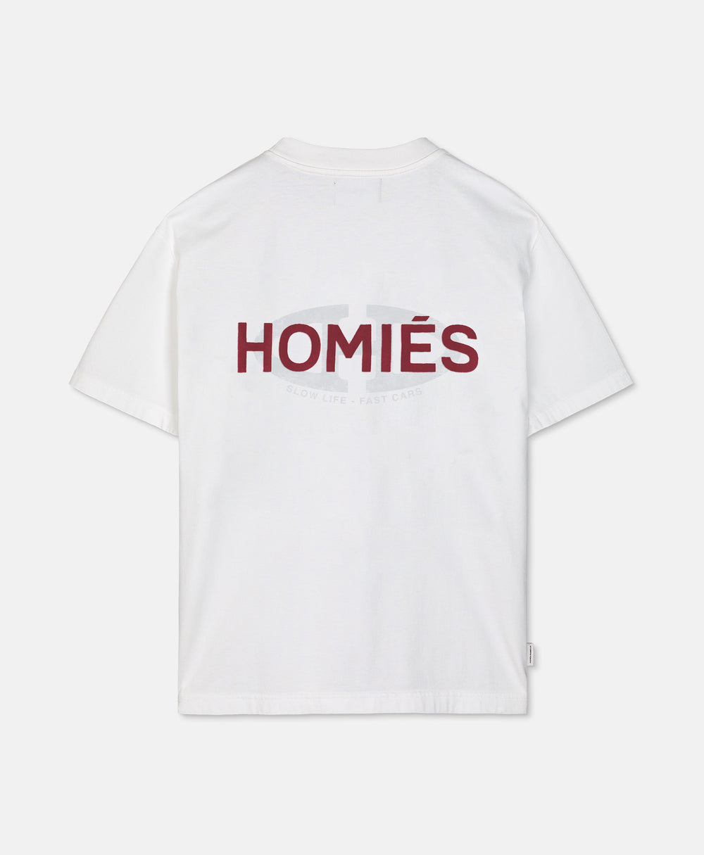 MAYMARB T-SHIRT WHITE BURGUNDY