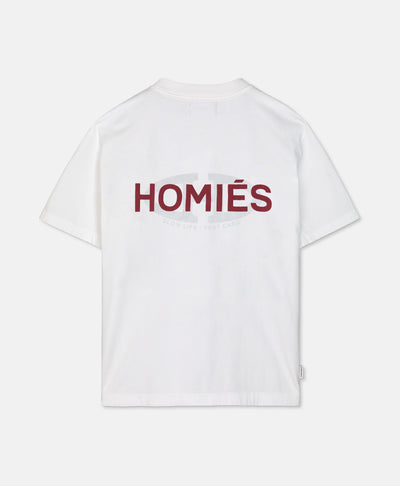 MAYMARB T-SHIRT WHITE BURGUNDY
