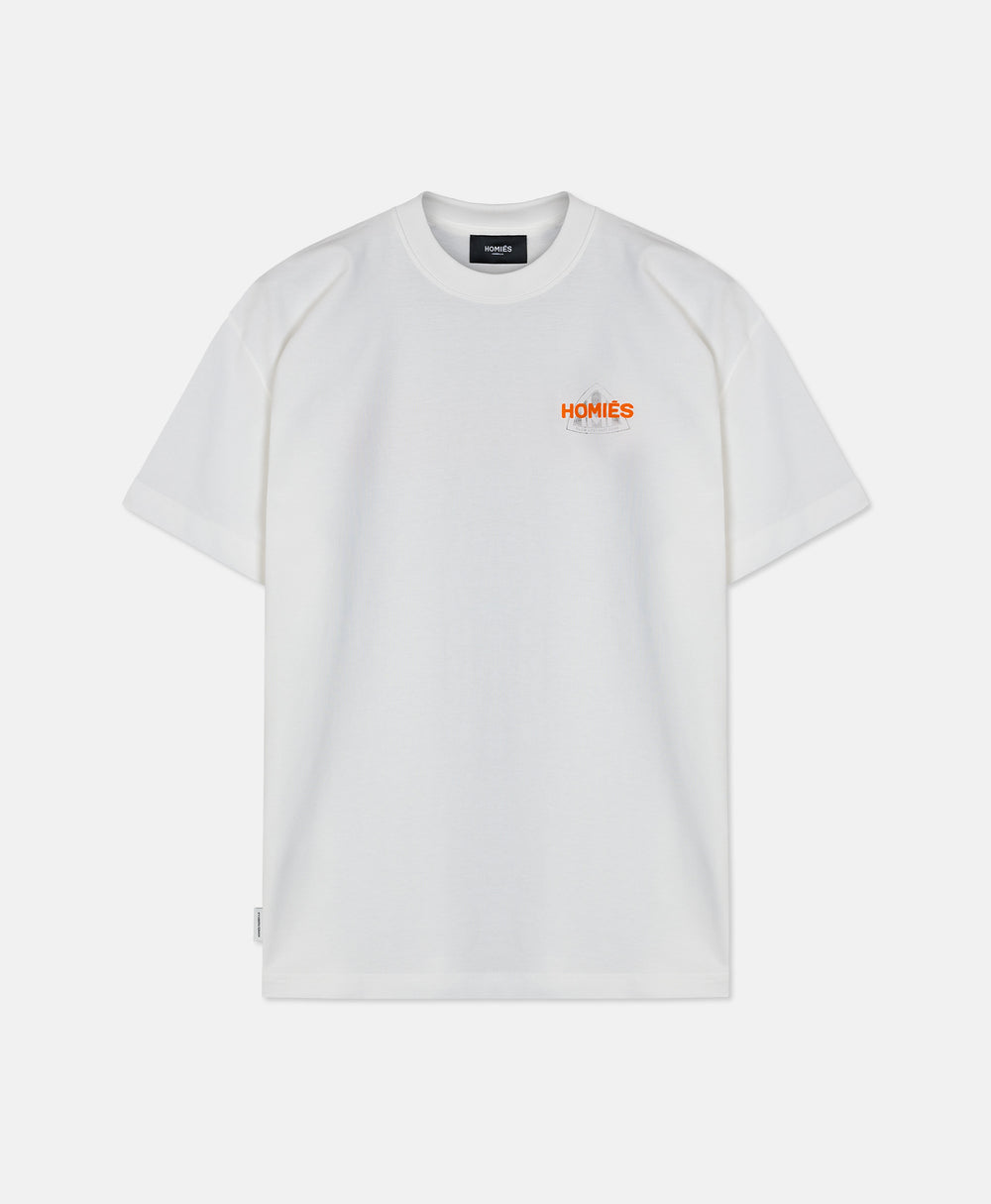 MAYMARB T-SHIRT WHITE ORANGE