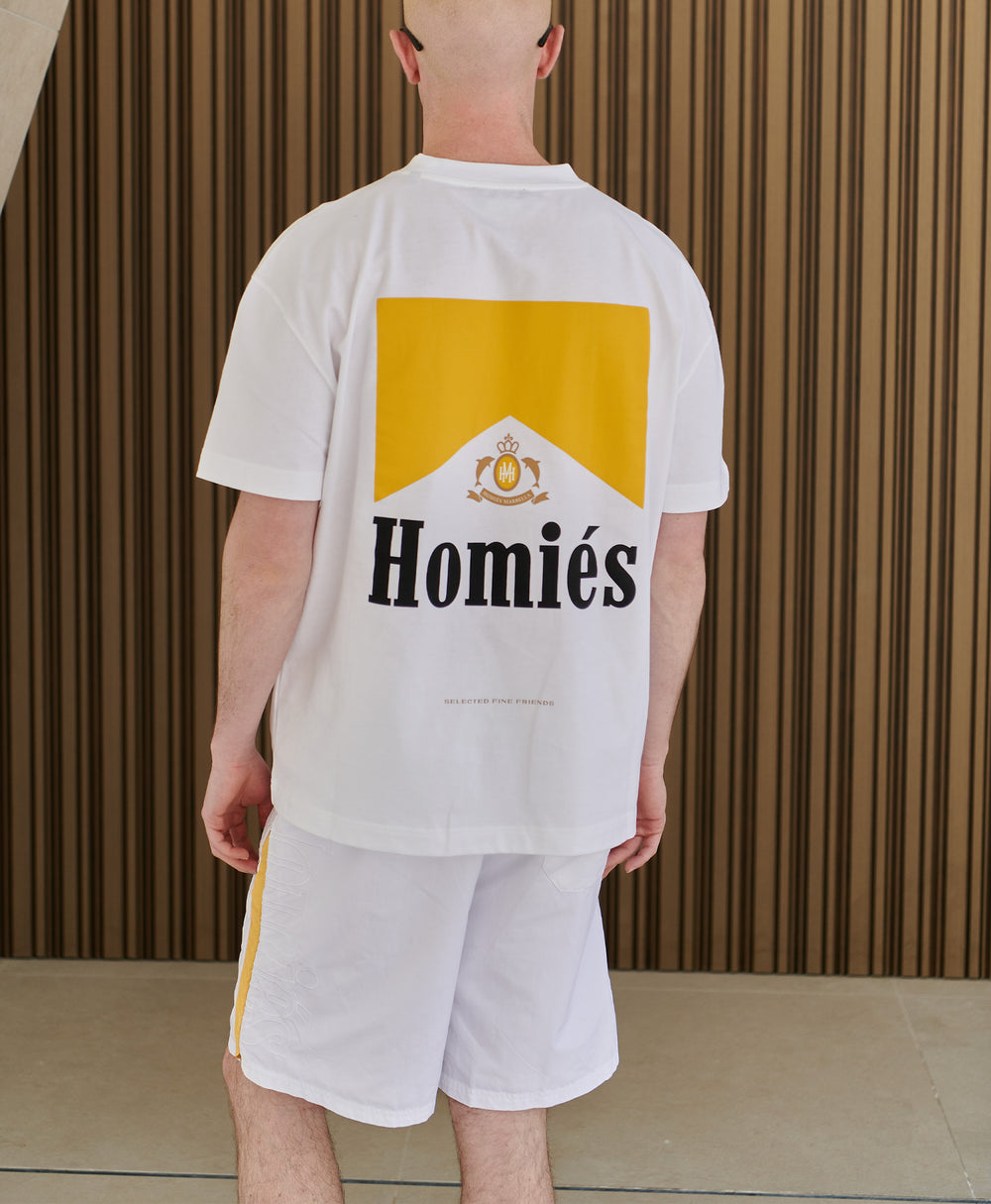 HOMIÉS MARLB SHORTS WHITE MOUSTARD