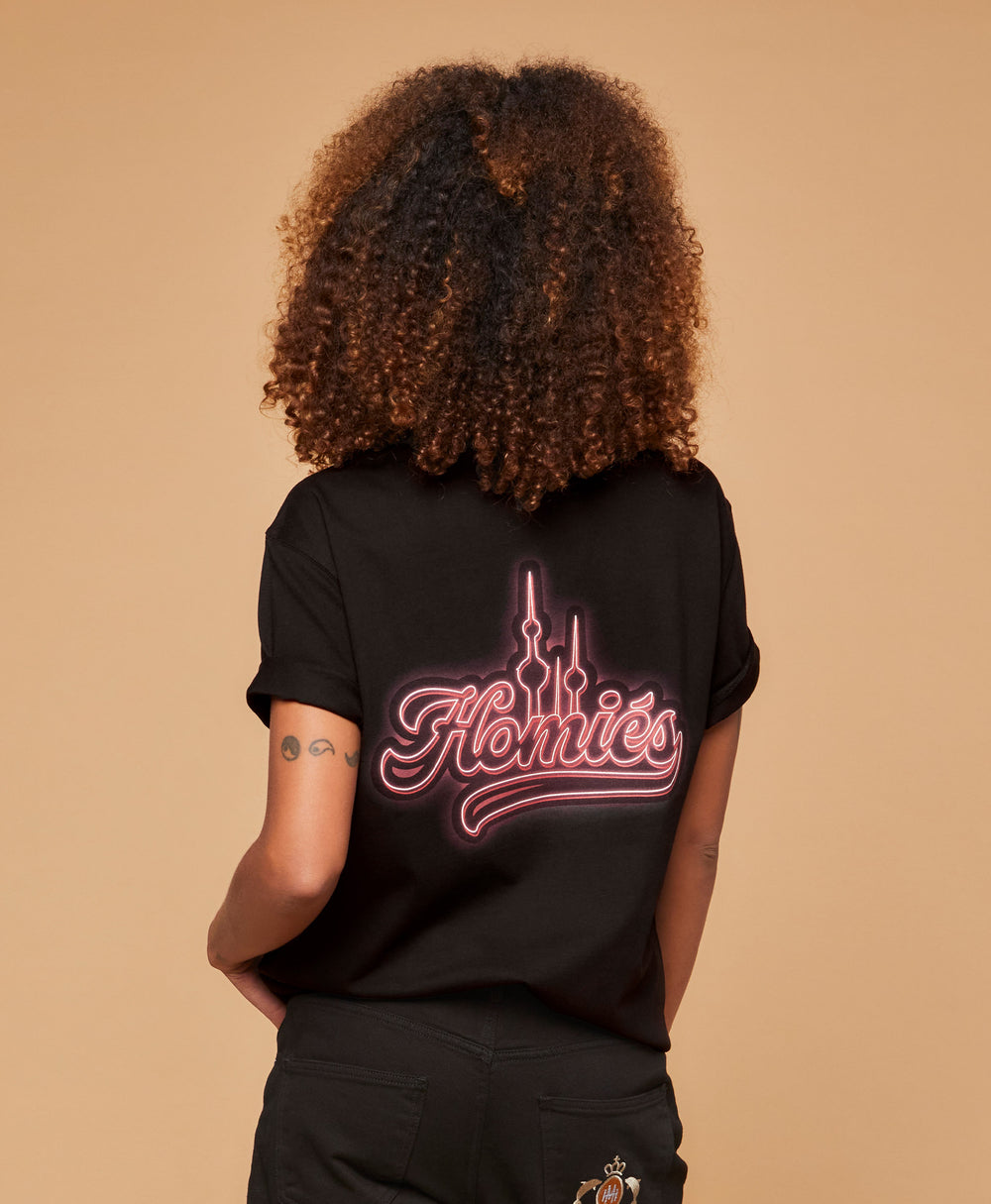 NEON TOWERS T-SHIRT BLACK
