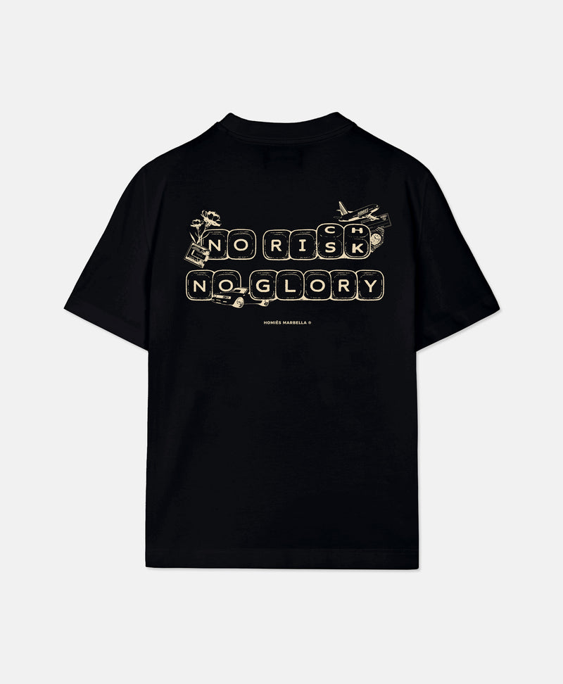 NO RISK NO GLORY T-SHIRT BLACK