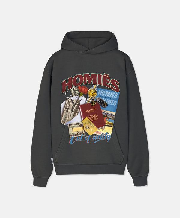 OUT OF SOCIETY HOODIE VINTAGE GREY