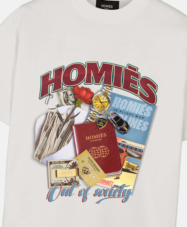 OUT OF SOCIETY T-SHIRT VINTAGE WHITE