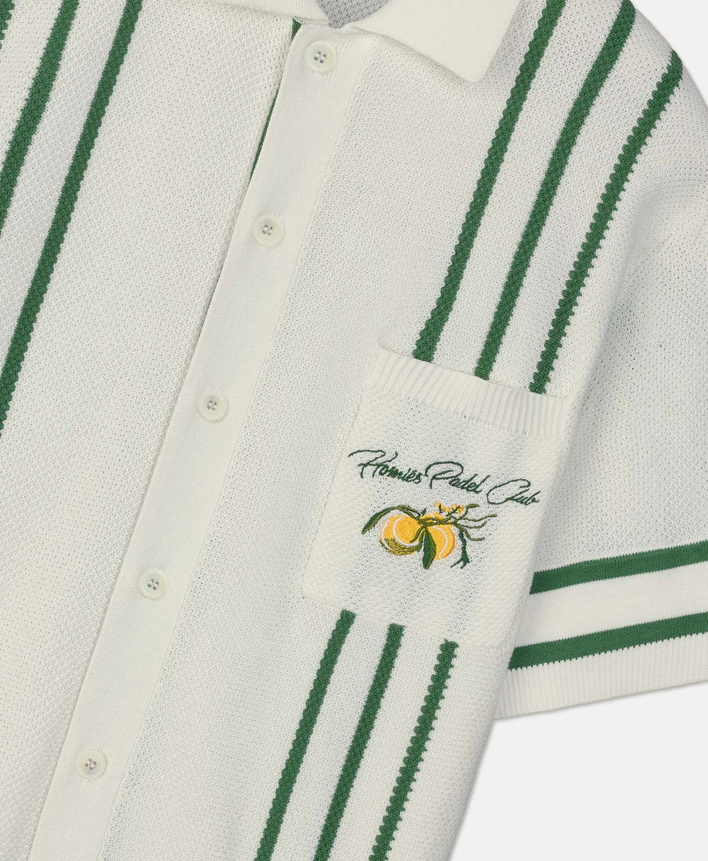 HOMIÉS PADEL CLUB  POLO KNIT WHITE GREEN