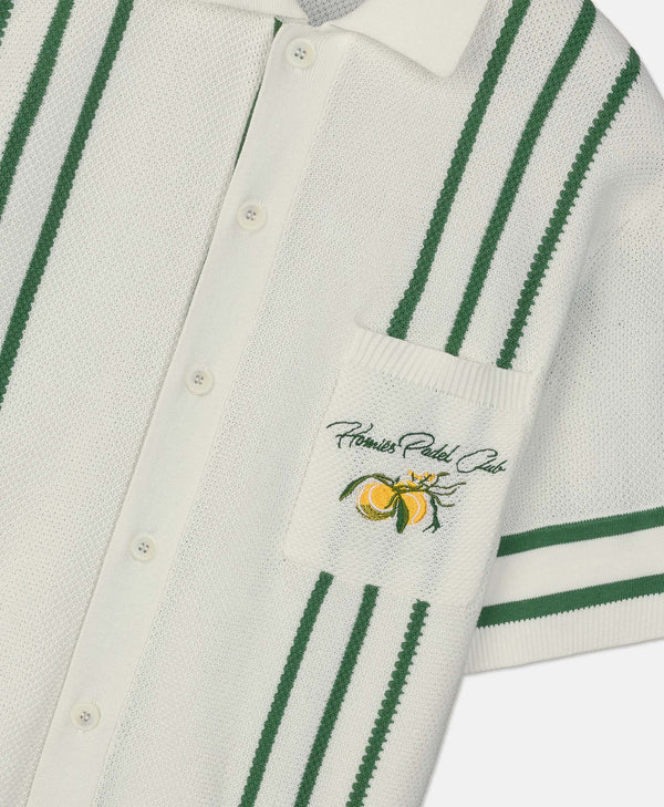 HOMIÉS PADEL CLUB  POLO KNIT WHITE GREEN