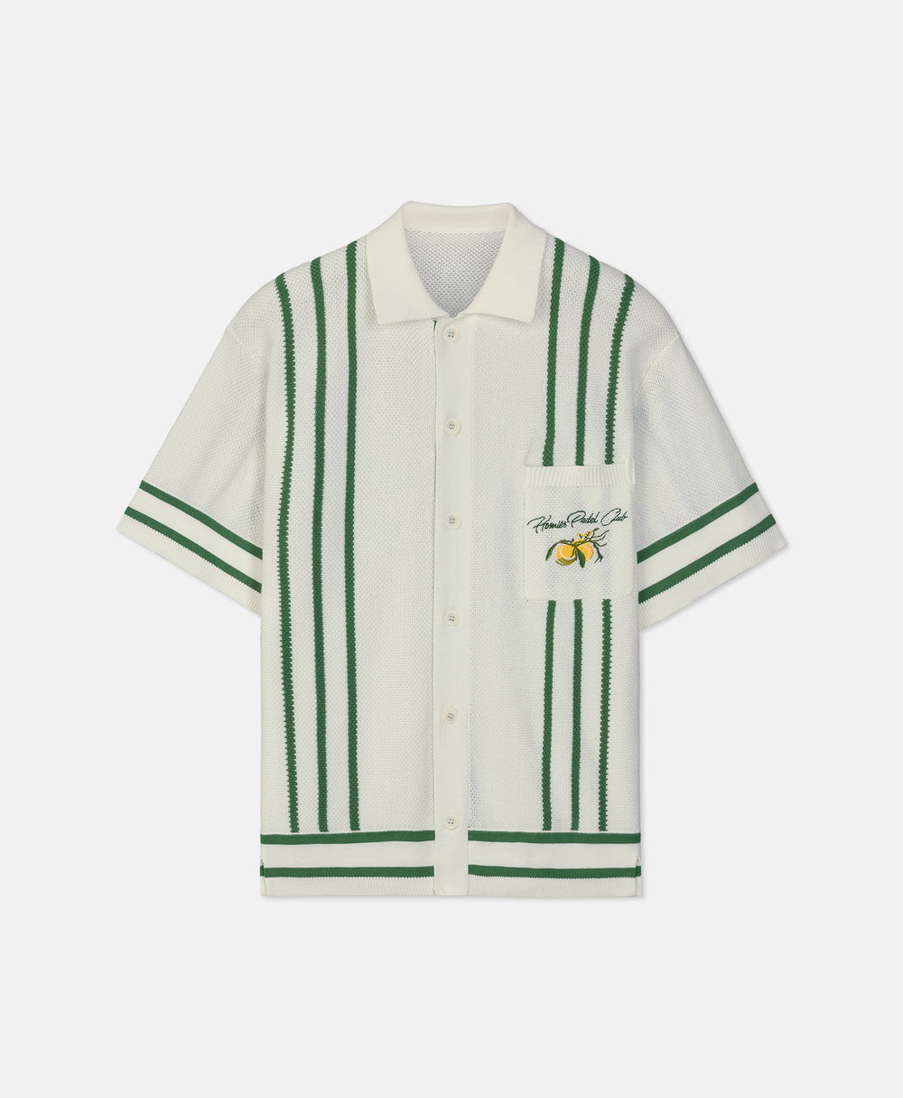 HOMIÉS PADEL CLUB  POLO KNIT WHITE GREEN