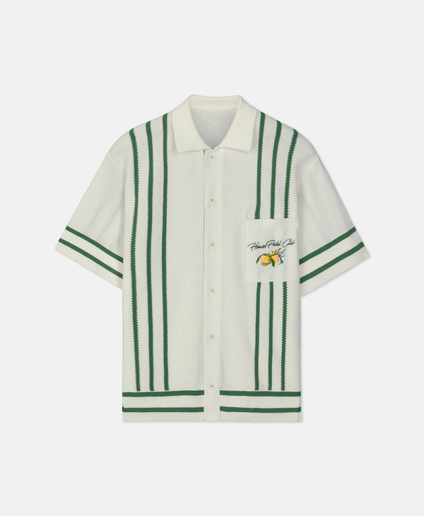 HOMIÉS PADEL CLUB  POLO KNIT WHITE GREEN