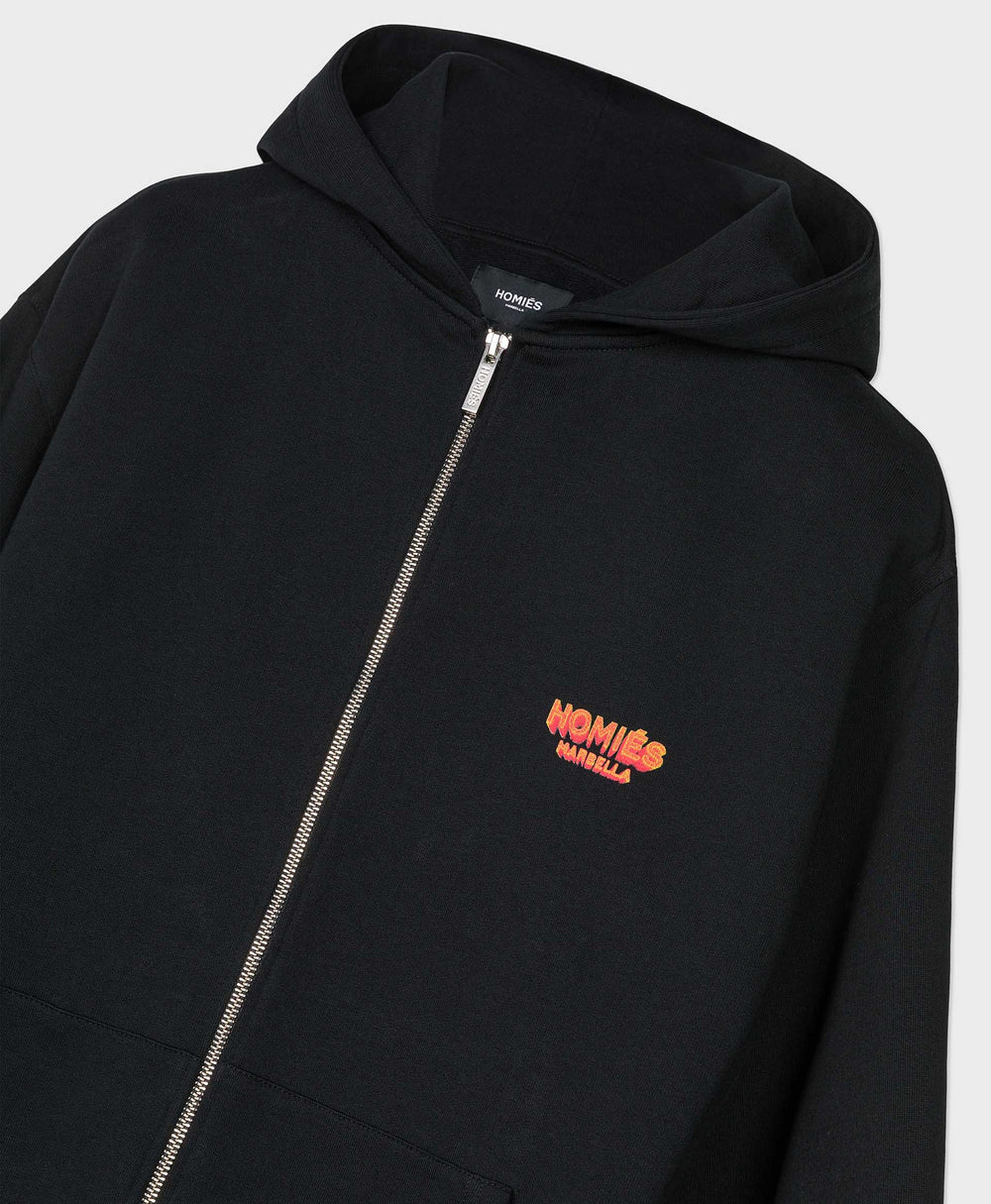 PERMANENT VACATION ZIPPER HOODIE BLACK