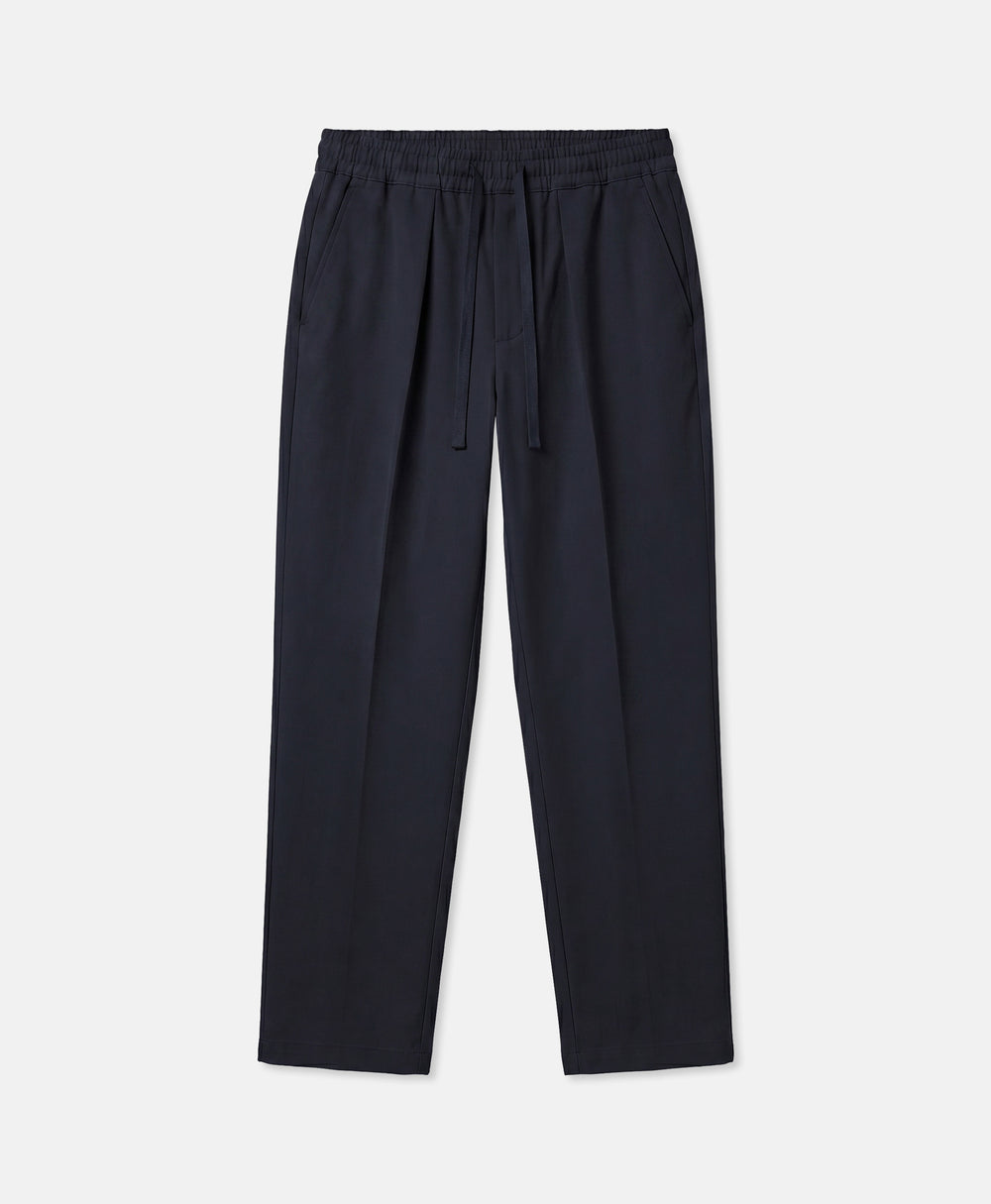 PLEATED TROUSERS NAVY