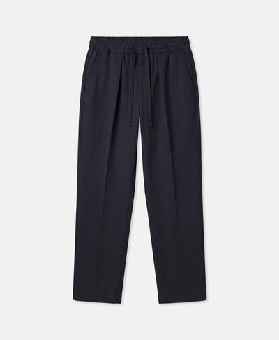 PLEATED TROUSERS NAVY