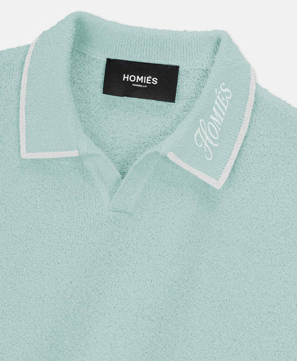 HOMIÉS BOUCLE KIDS POLO VINTAGE TEAL
