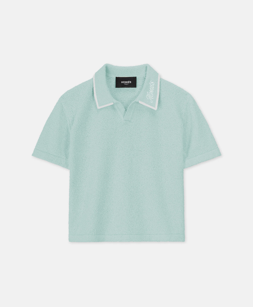 HOMIÉS BOUCLE KIDS POLO VINTAGE TEAL