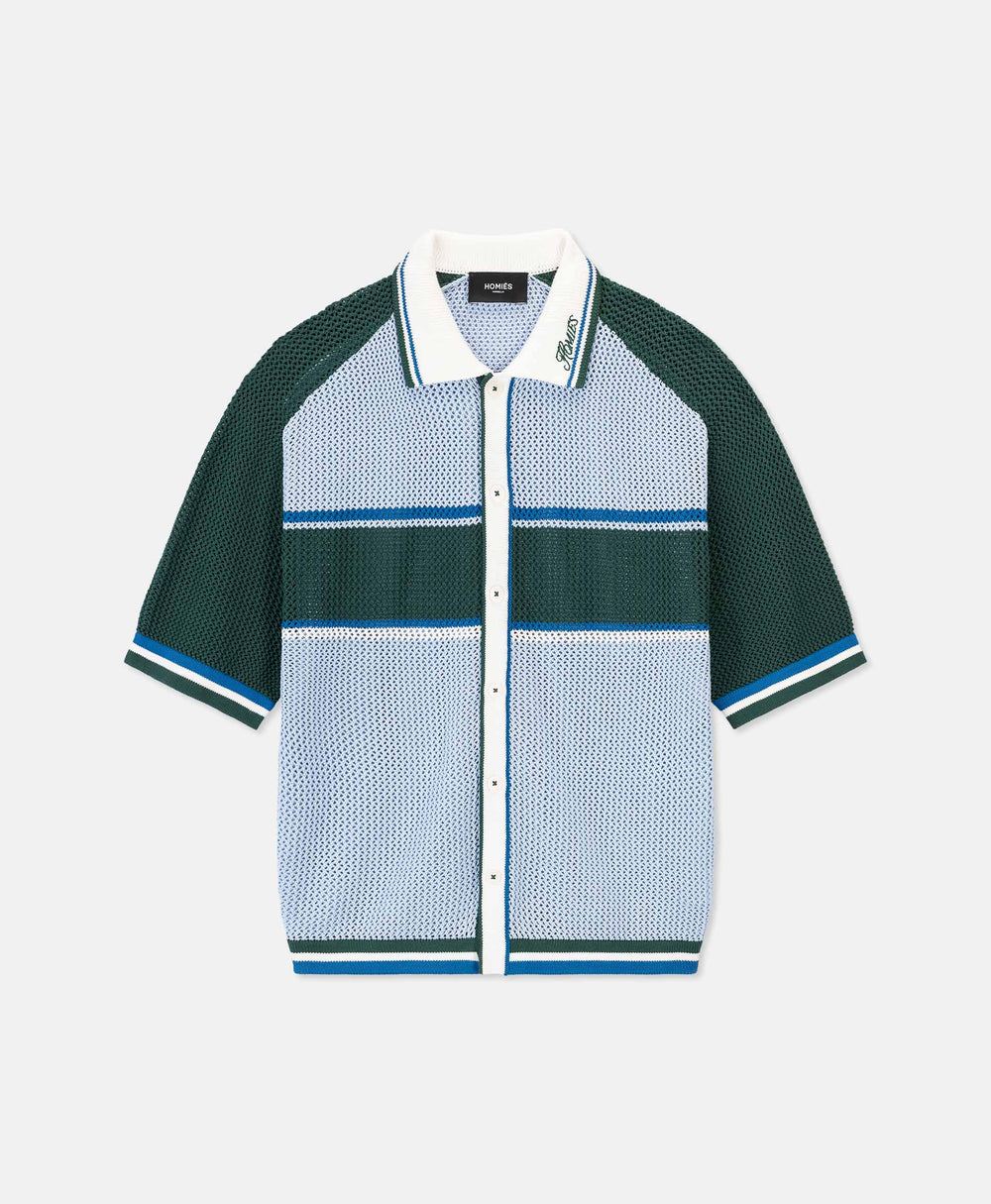 HOMIÉS POLO KNIT MULTICOLOR GREEN