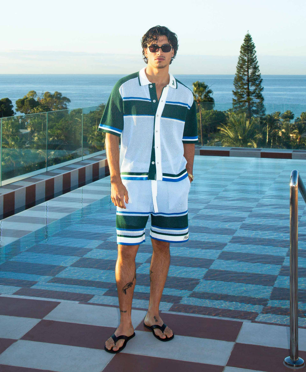 HOMIÉS SHORTS KNIT MULTICOLOR GREEN