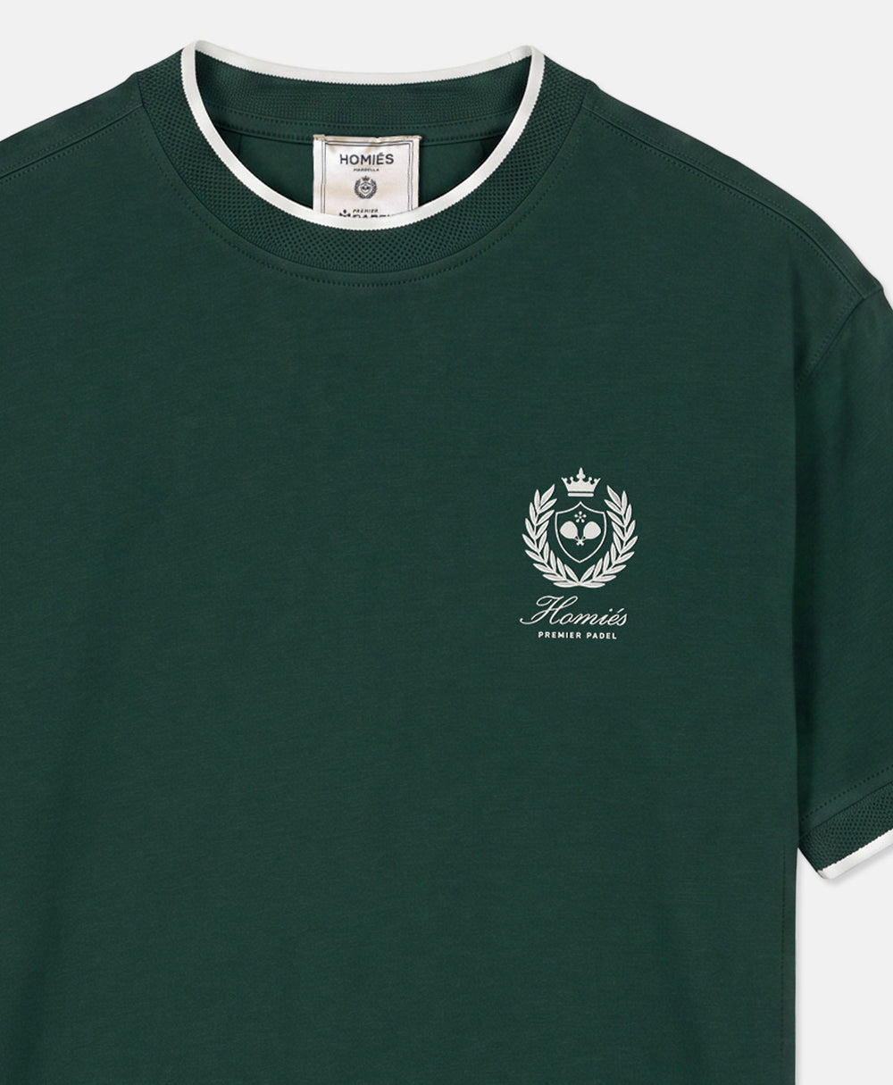 PREMIER PADEL CREST T-SHIRT GREEN