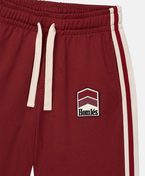 RACING TRACK PANTS BURGUNDY