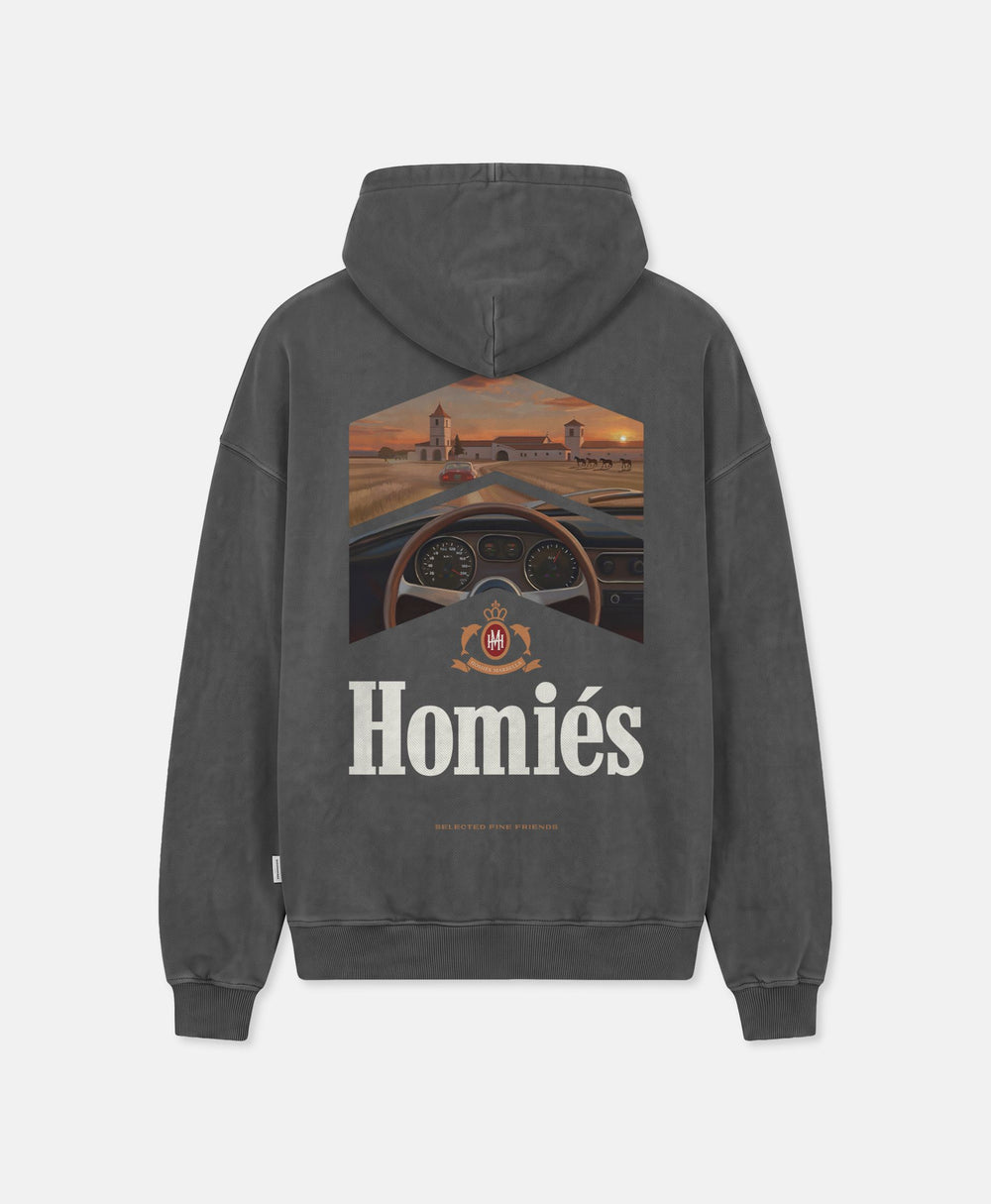 RACING LA FINCA HOODIE VINTAGE GREY
