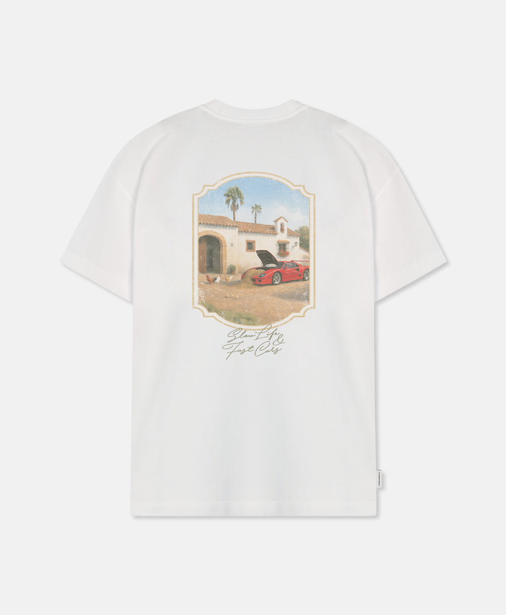 SLOW LIFE T-SHIRT VINTAGE WHITE