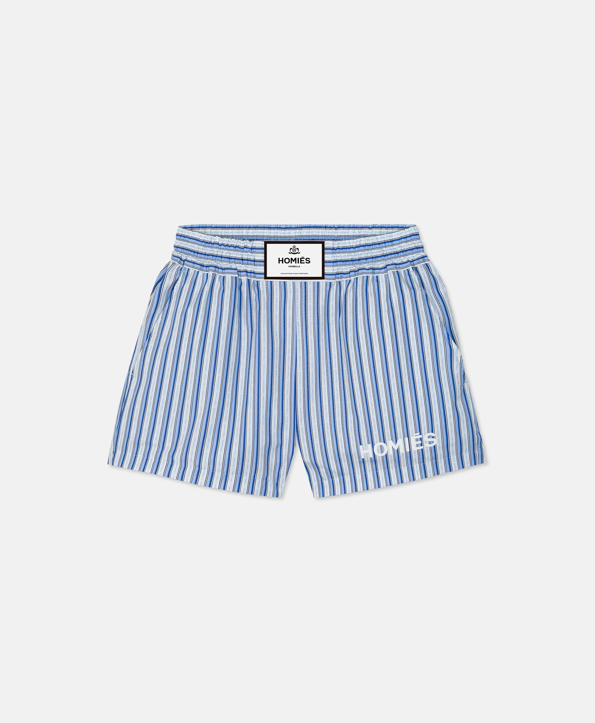 STRIPED BLUE WOMEN SHORTS – HOMIESMARBELLA