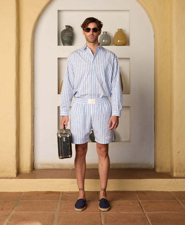 STRIPES MAN SHORTS BLUE