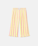 STRIPES PANTS GIRLS YELLOW PINK