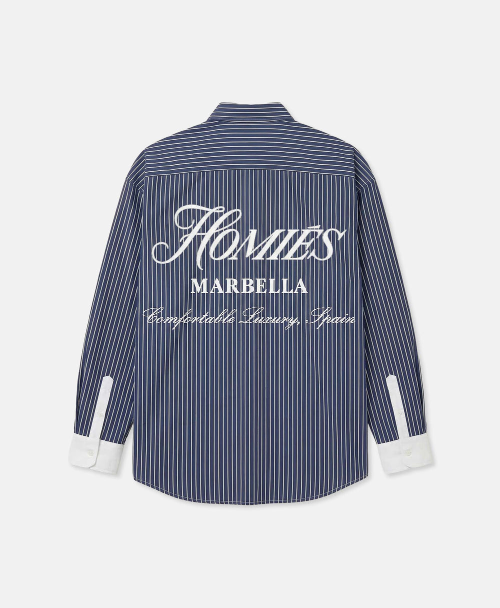 STRIPES SHIRT LONG SLEEVE NAVY