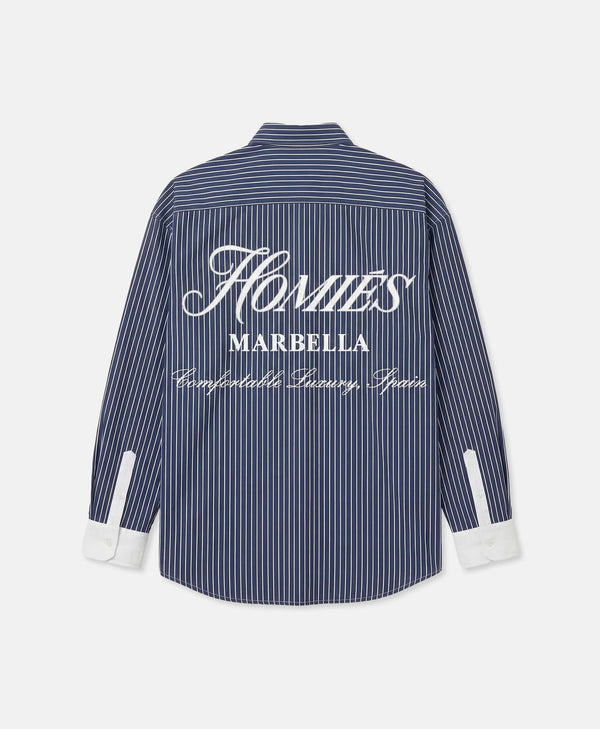 STRIPES SHIRT LONG SLEEVE NAVY