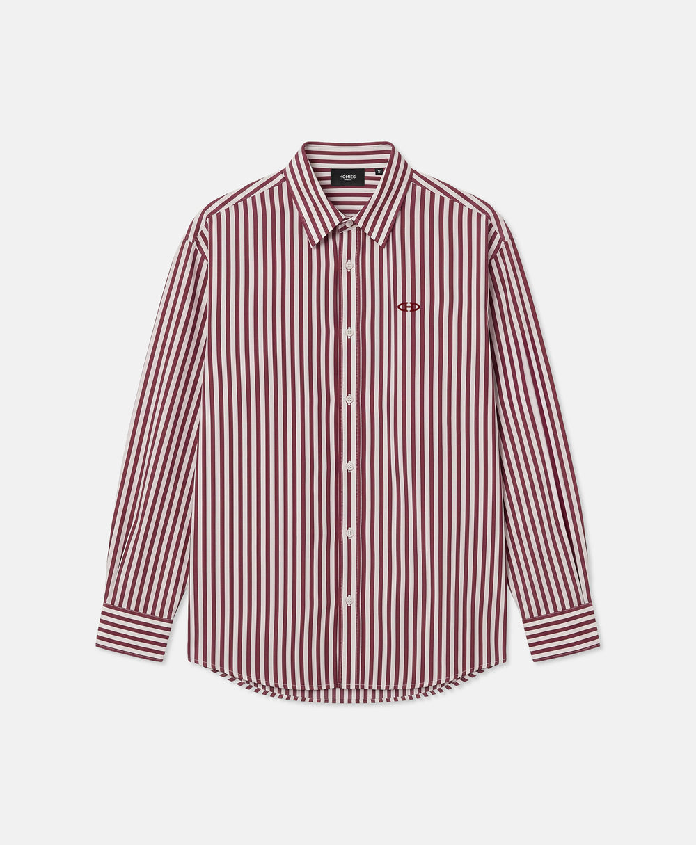 STRIPES SHIRT BURGUNDY