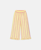 STRIPES PANTS GIRLS YELLOW PINK