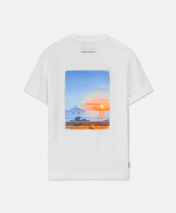 SUNSET & NO SIGNAL T-SHIRT WHITE