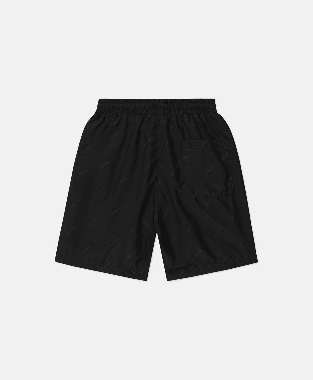 HOMIÉS SWIM SHORTS PATTERN LOGO BLACK