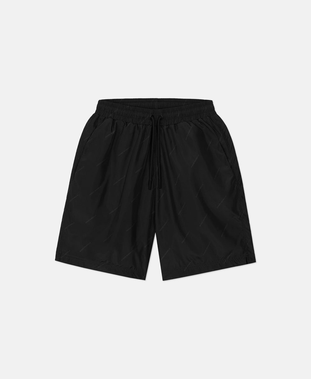 HOMIÉS SWIM SHORTS PATTERN LOGO BLACK