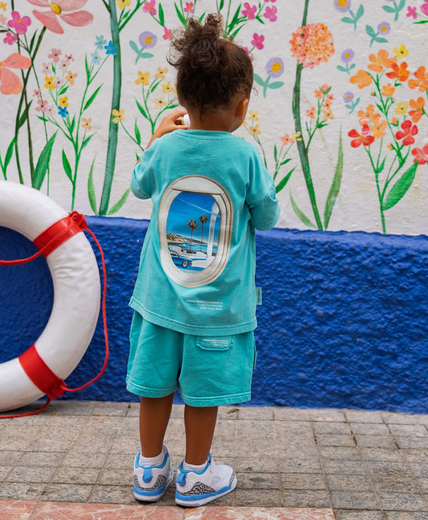 VIDEOGAME 6.0 KIDS T-SHIRT SET TURQUOISE